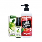 Combo kem bọt rửa mặt và sữa tắm Vitamin E hương táo Nagano